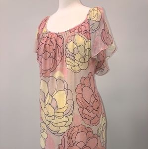 BCBG Designer Floral Dress Size Large
